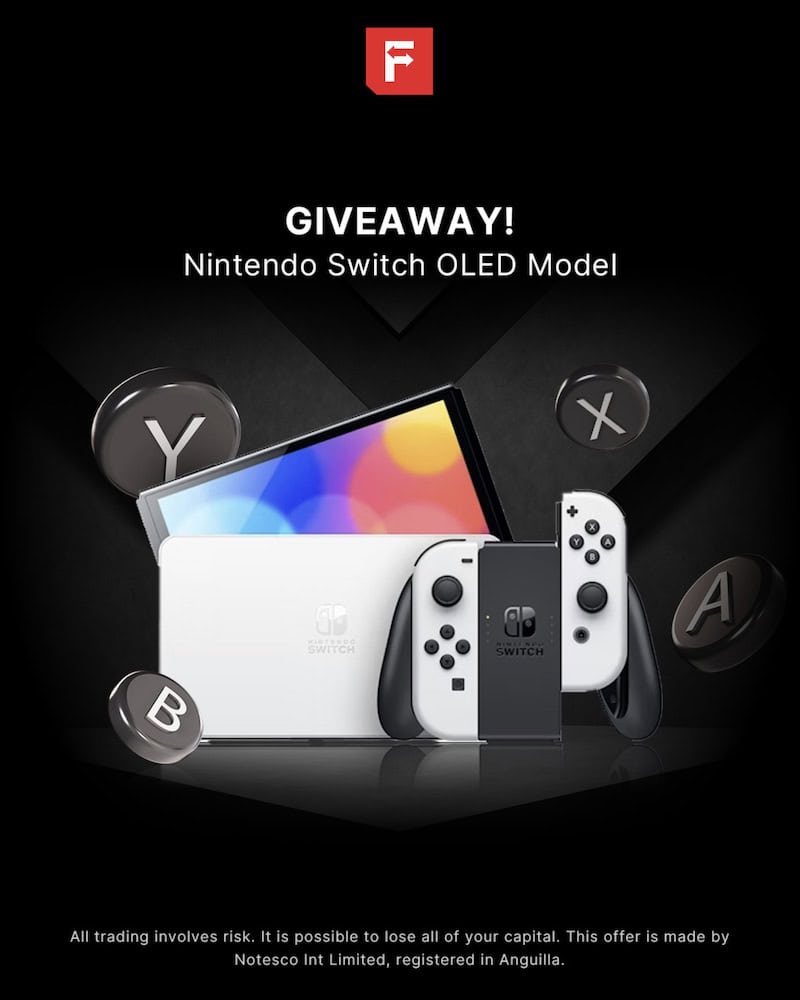 IronFX Launches Giveaway: Win a Nintendo Switch OLED Model!